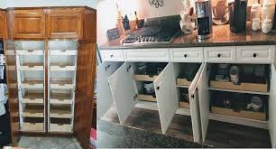 add sliding shelves or pull out drawers