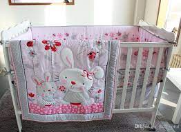 cotton baby girl crib bedding set
