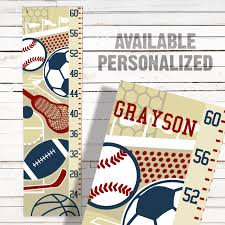 Mvp Sports Themed Childs Growth Chart Available As A Canvas