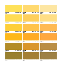 9 pantone color chart templates free