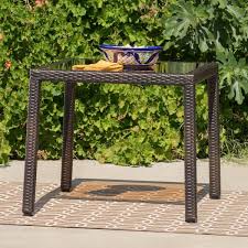 Faux Rattan Outdoor Dining Table