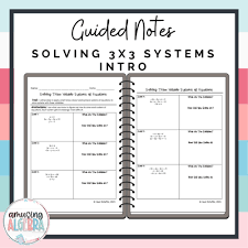 Algebra 2 Intro To Three Variable