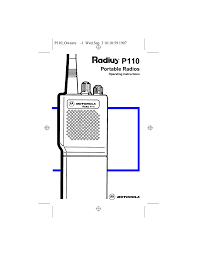 Motorola Radius P110 Operating Instructions Manualzz Com