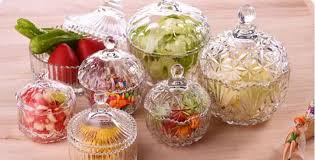 Nordic Colored Glass Candy Jar With Lid