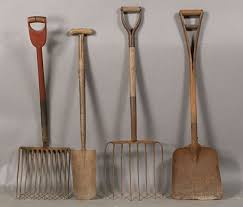 Vintage Garden Tools Spades Forks