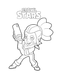 He wields a laser gun that he uses to fire beams at enemies. Brawl Stars Coloring Pages Download And Print Brawl Stars Coloring Pages