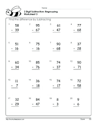 An answer sheet is available for each worksheet provided. Digit Subtraction Free Math Worksheets Single Pdf Optovr Com