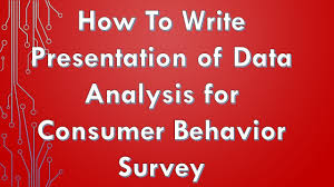 Start to sketch out exactly how you want the paper to look. How To Write Presentation Of Data Analysis For Consumer Behavior Survey Youtube