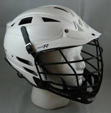 White Cascade Cpv R Lacrosse Helmet Black Face Mask Size M L