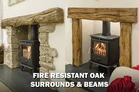 Oak Effect Fire Resistant Mantel And