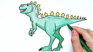 Comment dessiner un dinosaure facile à dessiner étape par étape - YouTube