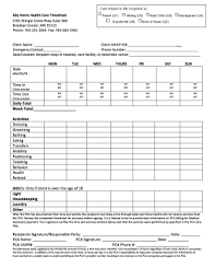 ally home health care timesheet fill