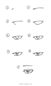 Placing anime male eyes on the head. How To Draw Anime Eyes Easy Step By Step Tutorial