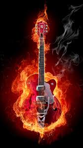 guitar on fire wallpapers on wallpaperdog