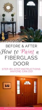 how to paint fiberglass door