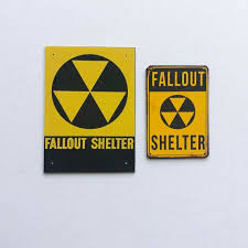 Miniature Fallout Shelter Signs