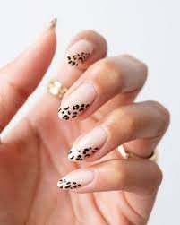 how to paint modern leopard print nails