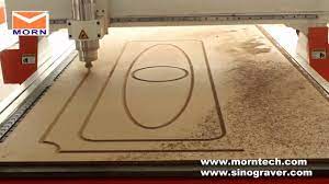 3d wood carving cnc machine cutting the