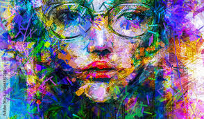 Canvas Texture Abstract Color Portrait