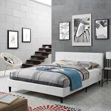 Modern builds сезон 1 • серия 56. Amazon Com Modern Contemporary Urban Design Bedroom Queen Size Platform Bed Frame White Faux Leather Wood Kitchen Dining