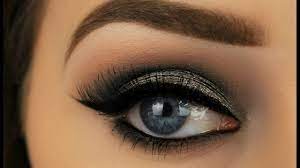 metallic grey smokey eye night out