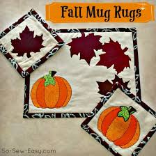 autumn or fall mug rug pattern so sew