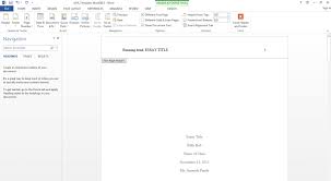 Create Apa Format Document Using Microsoft Word Jg