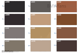 Sample Chart Upholstery Colors Leather Bmw X3 E83 X3 2 0