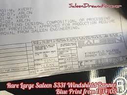 Details About Rare Saleen S331 Truck Windshield Banner Blue Print Spec Chart Frm 05 Ford F150