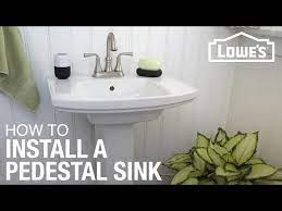 how to install a pedestal sink you
