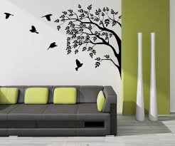 interior with stunning tree images wall art