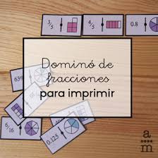 Los juegos funcionan solo en pc. Domino De Fracciones Para Imprimir Aprendiendo Matematicas