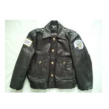 vine rare chicago cop leather jacket