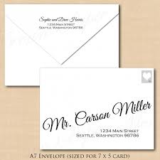 Change All Colors Calligraphy Address Wedding Envelope Template A7