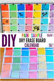 Open the photo frame, remove the cardboard and paper advertisement. Diy Paint Sample Dry Erase Calendar