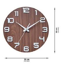 Stylish Round Shape Wooden Wall Clock