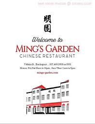 menu of ming s garden restaurant