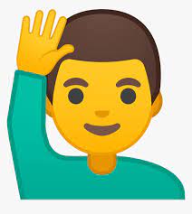 Man Raising Hand Icon - Hand Up Emoji, HD Png Download - kindpng