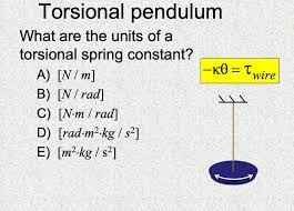 Answered Torsional Pendu What Are The