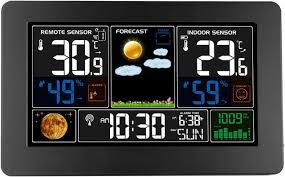 Weather Station Clock Wall Mounted