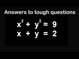 How To Solve A Simultaneous Quadratic