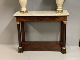 French Empire Console Table In Mahogany