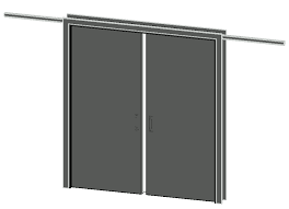 Sliding Door With Cladding 2 Panels