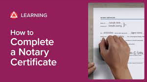 how to fill out a notary certificate nna