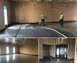 268 m2 ufh commercial floor screed