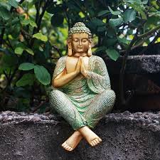 Garden Buddha Statue Resin Zen Seated