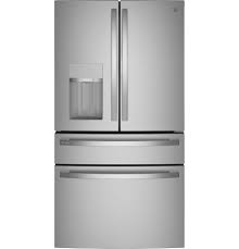 Once installed i turned it on and it started making ice right away. Ge Profile Smart 27 9 Cu Ft 4 Door French Door Refrigerator With Ice Maker And Door Within Door Fingerprint Resistant Stainless Steel Energy Star In The French Door Refrigerators Department At Lowes Com