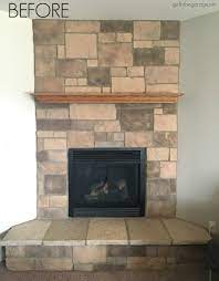 How To Paint A Stone Fireplace White