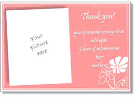 Printable Photo Thank You Card Templates Personalized