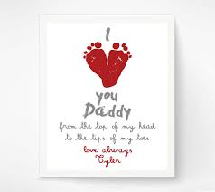 Here are 15 valentine's day gift ideas to help show your loved ones you care. Valentine S Day Gift For New Dad I Love You Daddy Baby Etsy Baby Footprint Art Fathers Day Crafts Valentine Day Crafts